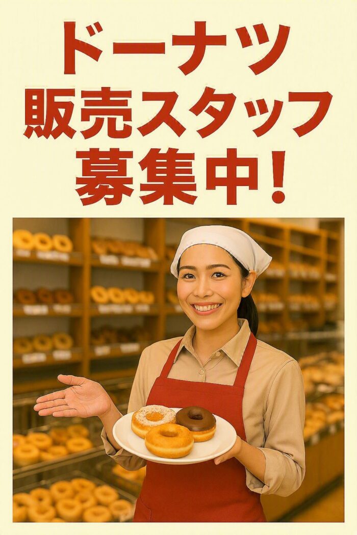 【小山市】4日間限定！短期ドーナツ販売  スタッフ募集！！
